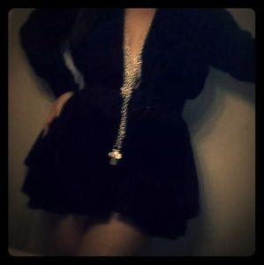 Vintage black velvet dress or jacket